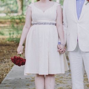 Trashy Diva Eva Marie Ivory Ribbed Rayon sz 18 Retro Vintage Bridal Wedding